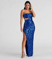 Lenny Formal Sequin One Shoulder Dress