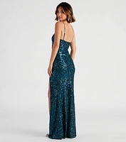 Karter Formal Sequin V-Neck Dress