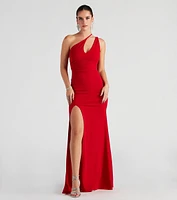 Alaina Asymmetric One-Shoulder Mermaid Dress