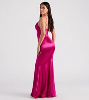 Penny Satin A-Line Formal Dress