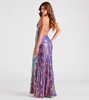 Camren Formal Sequin Strappy Mermaid Dress