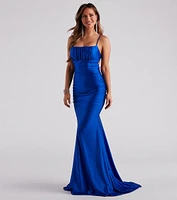 Martha Formal Satin Mermaid Long Dress