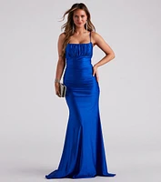 Martha Formal Satin Mermaid Long Dress