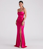 Lucille Formal Satin Mermaid Dress