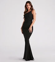 Maria Formal Glitter Open Back Mermaid Dress