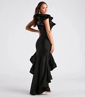 Audrey Formal Ruffled One Shoulder Dress