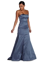 Cheyenne Formal Strapless Satin Dress