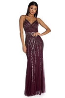 Daleyza Formal Beaded Mermaid Dress