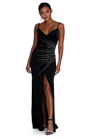 Emmalyn Formal Heat Stone Velvet Dress