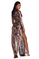 Novalee Formal Sequin Scroll Dress