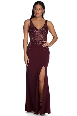 Valerie Beaded Vixen Evening Dress