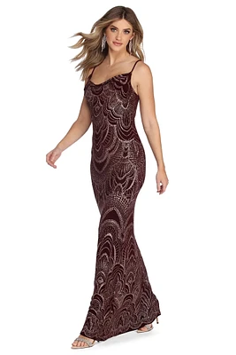 Jessa Formal Bohemian Glitter Dress