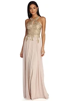 Jayla Formal Embroidered Chiffon Dress