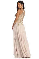 Jayla Formal Embroidered Chiffon Dress