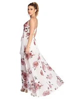 Janine Floral Chiffon High Low Dress