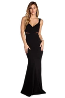 Jolee Lace Inset Formal Dress