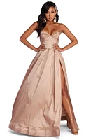 Janet Sweetheart Slit Formal Dress