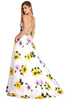 Amber Formal Floral Wrap Dress