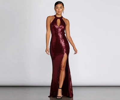 Jena Formal Sequin High Slit Dress