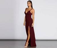 Bailey Strappy Formal Crepe Dress