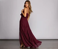 Nida Chiffon Ruffle Gown