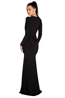 Denise Formal Plunging Ruched Dress