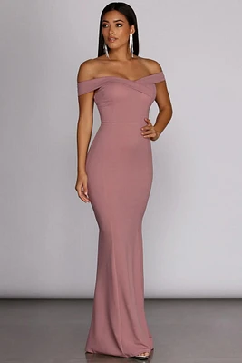 Kelly Off The Shoulder Formal Dress