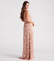 Danika Formal Chiffon Floral A-Line Dress