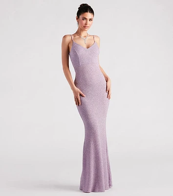 Irene Formal Backless Glitter Mermaid Dress