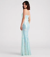 Harmony Formal Iridescent Sequin Mermaid Dress