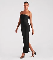 Danna Formal Strapless Long Bandage Dress