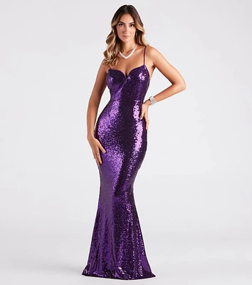 Brandi Formal Sequin Sweetheart Mermaid Dress