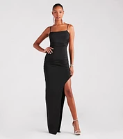 Lottie Formal Cross Back Slim Long Dress