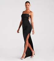 Lottie Formal Cross Back Slim Long Dress