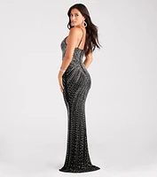 Josselyn Formal Rhinestone Slim Long Dress