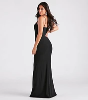 Klarissa Formal Crepe Mermaid Dress