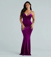 Kristine Formal Velvet Mermaid Long Dress