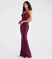 Jordan Formal Strappy Back Ruched Mermaid Dress