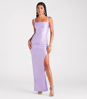 Aliza Backless High Slit Slim-Fit Formal Dress