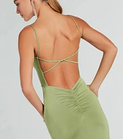 Anya Formal Strappy Open-Back Mermaid Dress