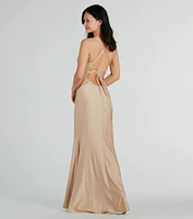 Quincy A-Line High Slit Formal Dress