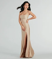 Quincy A-Line High Slit Formal Dress