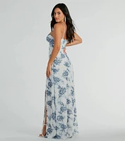 Adeline Sweetheart Floral A-Line Formal Dress