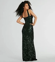 Karli Formal Sequin Mermaid Long Dress