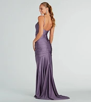 Whitley Formal Ruched Long Mermaid Dress