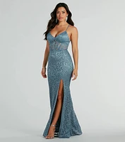 Teresa Lace Up Corset Mermaid Formal Dress