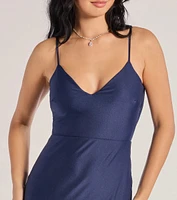 Selena V-Neck Cowl Back Mermaid Formal Dress