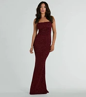 Wendy Sleeveless Mermaid Glitter Formal Dress