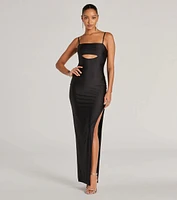 Arianna Sleeveless Cutout Long Slim Formal Dress