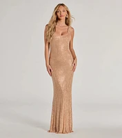 Aurelia Low Back Rhinestone Mermaid Formal Dress